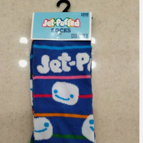 Marshmellow Jet Puff Crew Socks Women 7-10  Men 6-12 NEW  Box So1 - Picture 2 of 2